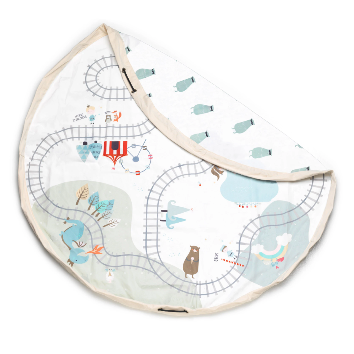 Trainmap/Bears Toy Storage Bag