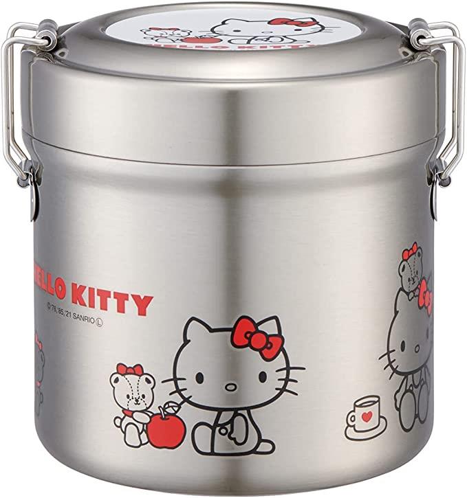 Skater Hello Kitty Sanrio Insulation Lunch Box Bowl Type 600ml Vacuum Stainless