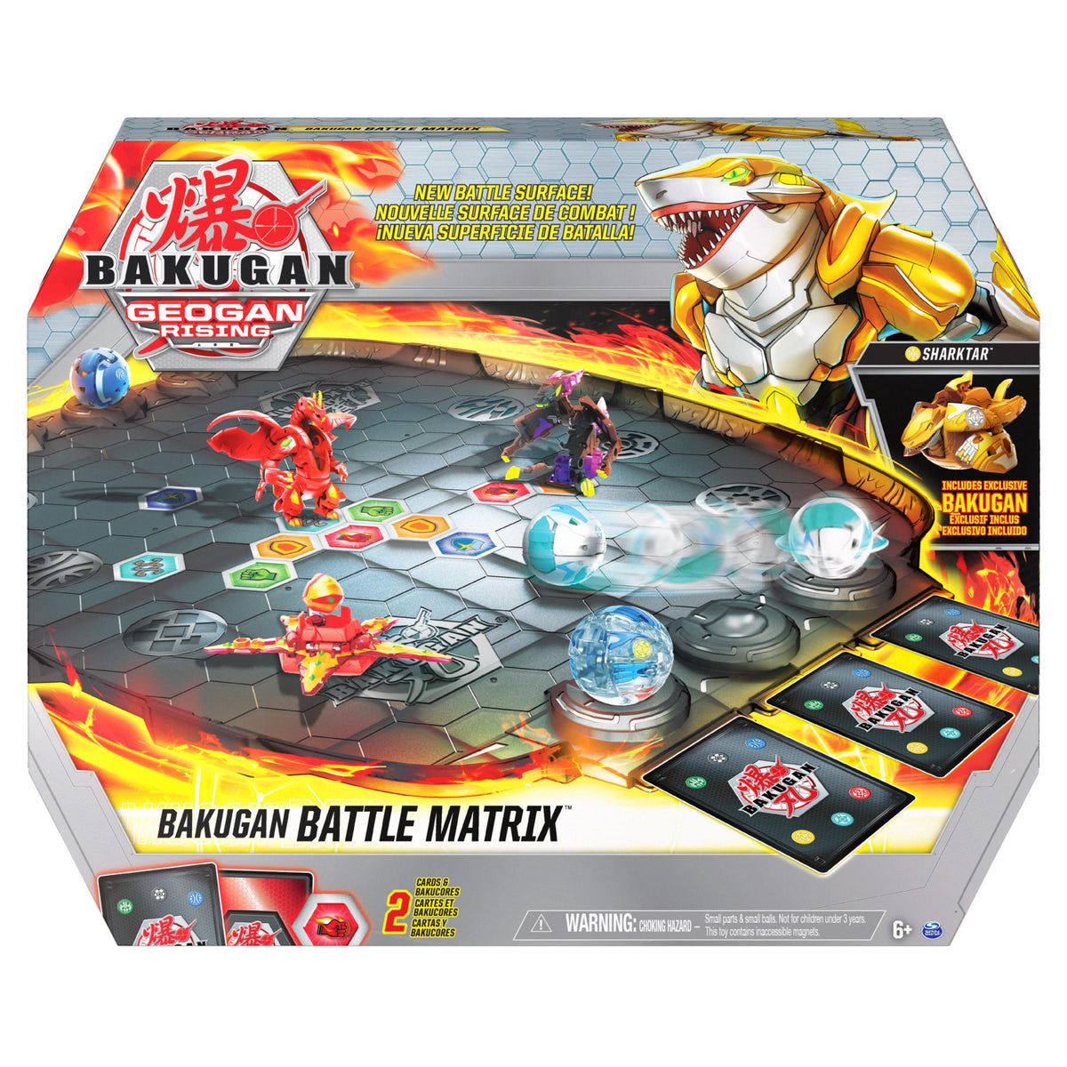 Bakugan Battle Matrix, Deluxe Game Board with Exclusive Gold Sharktar ...