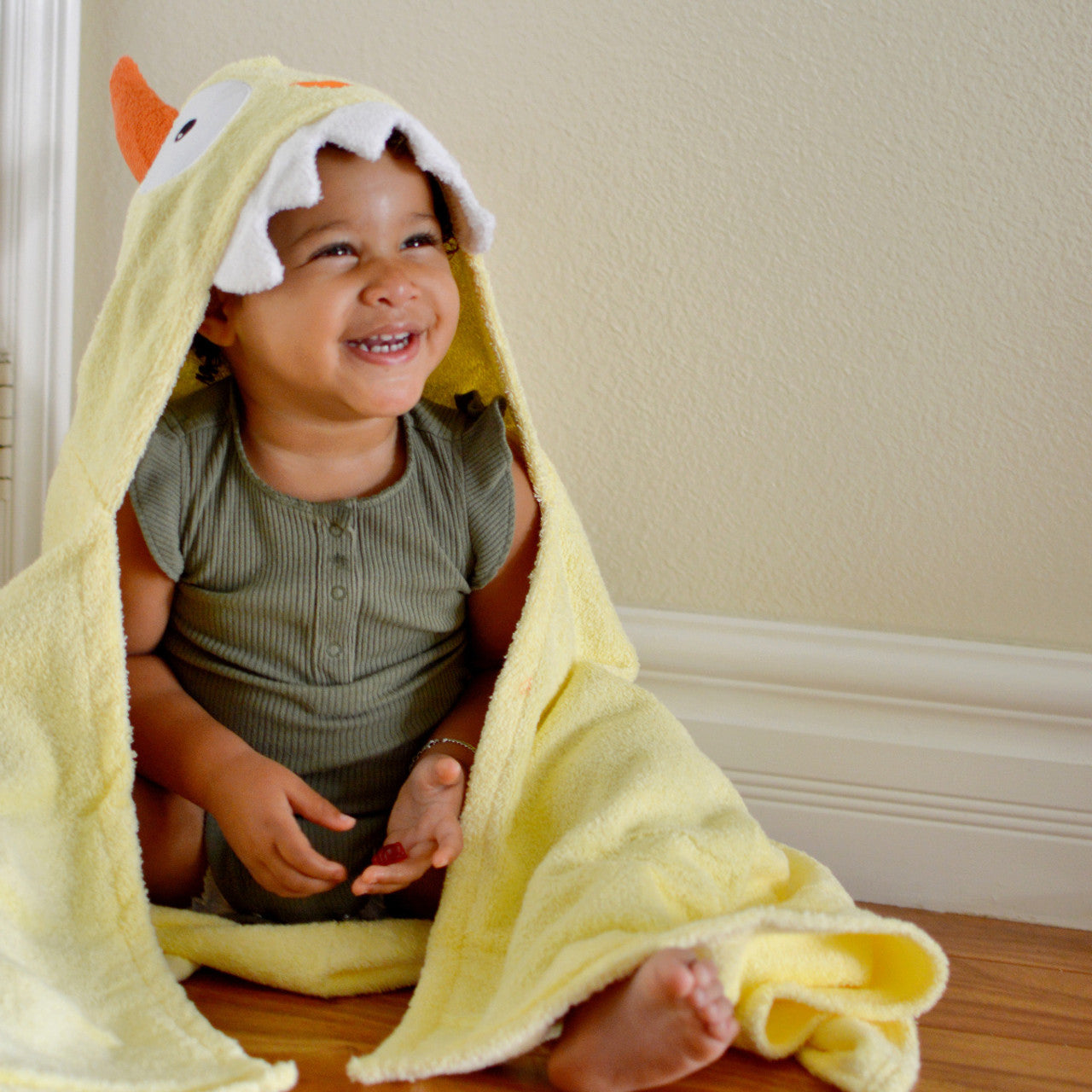Yellow Monster Hooded Towel