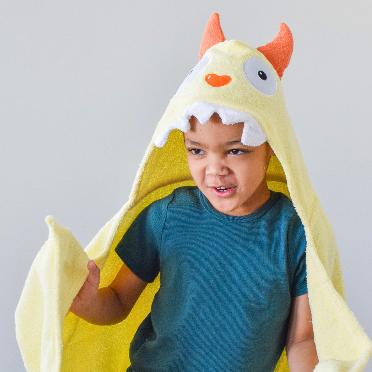 Yellow Monster Hooded Towel
