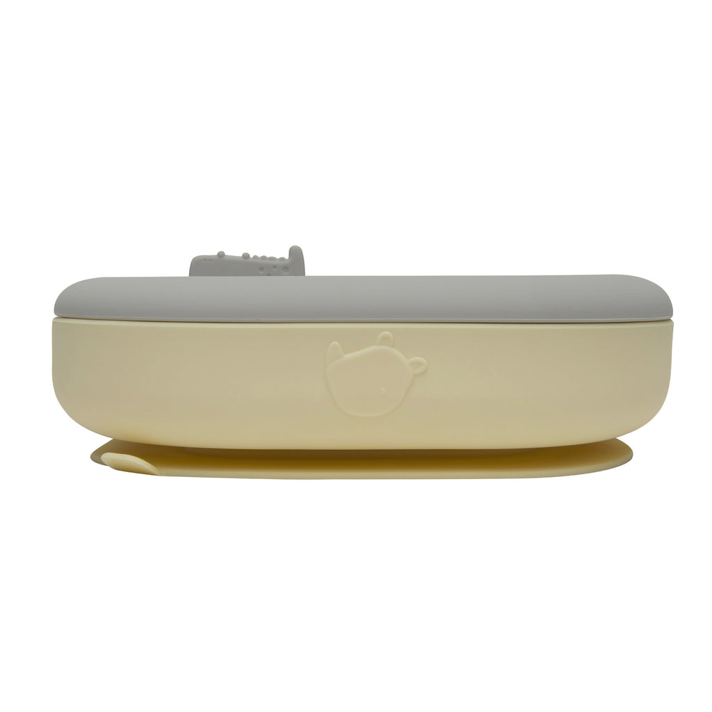 Divided Plate With Lid - Sunny Yellow