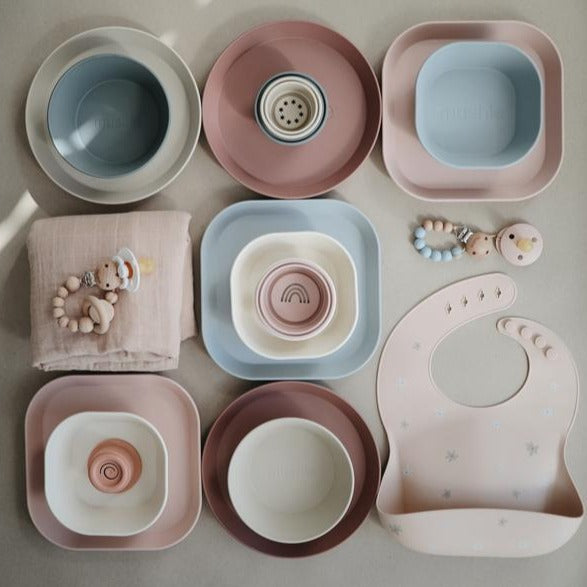 Square Dinnerware Bowl, Set of 2 (Cloud)