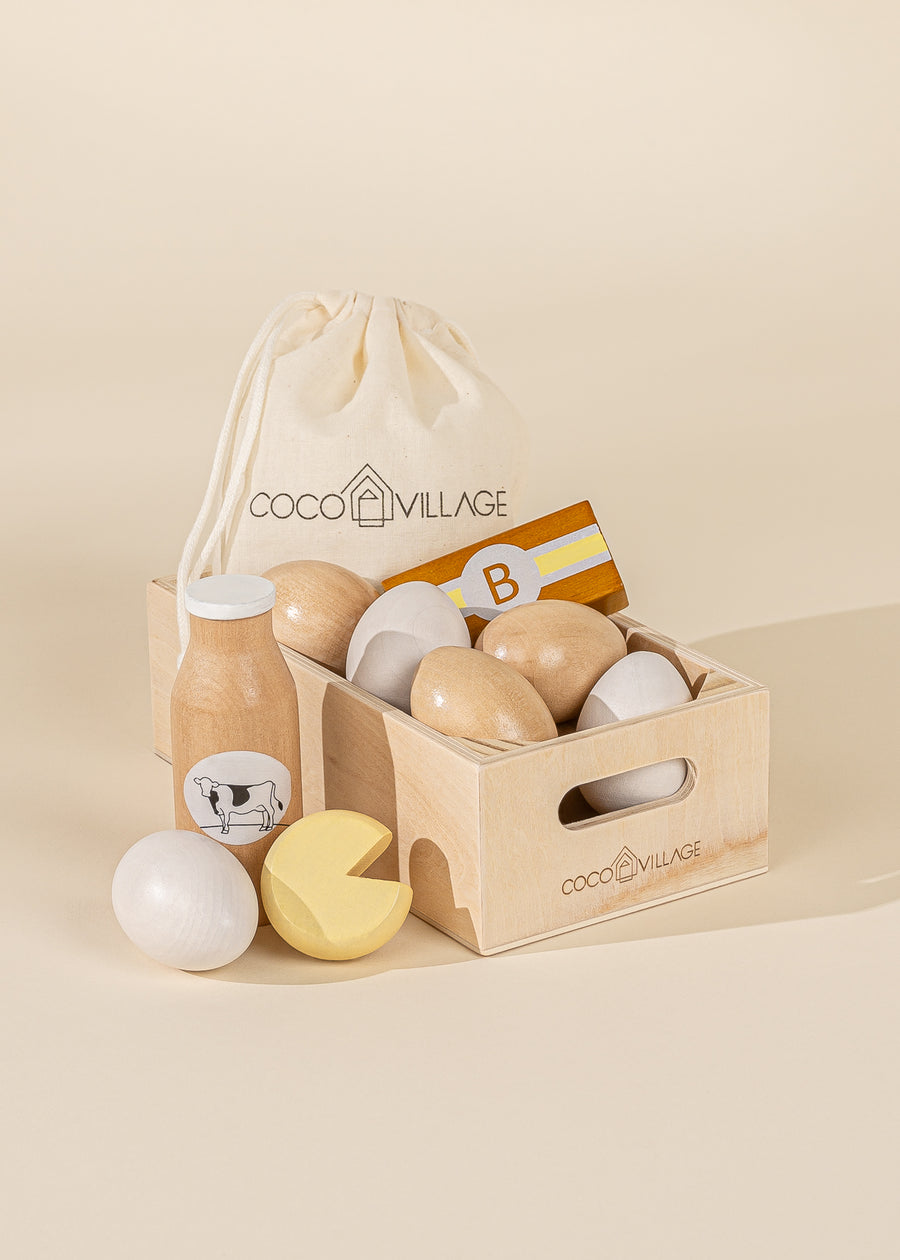 Wooden Dairy Playset