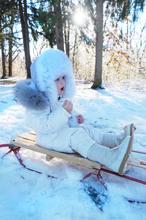 White One Piece Snowsuit with Grey Trim