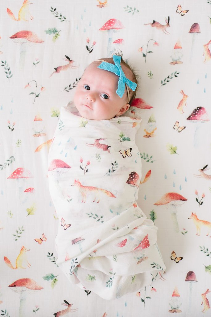 Fitted Crib Sheet - Woodland Gnome