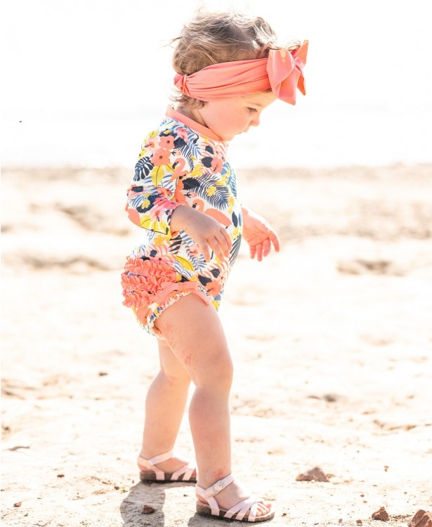 Tropical Flamingo One Piece Rash Guard