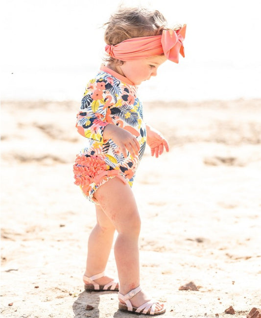 Tropical Flamingo One Piece Rash Guard