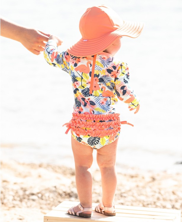 Tropical Flamingo One Piece Rash Guard
