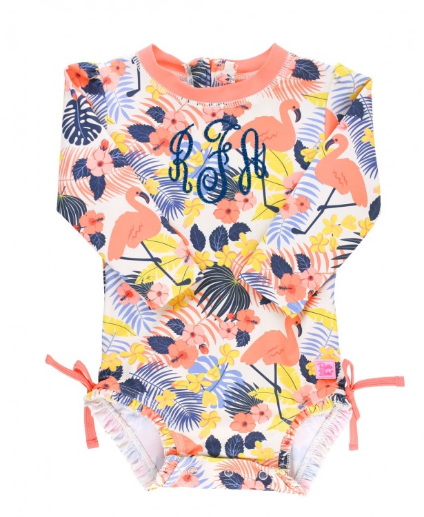 Tropical Flamingo One Piece Rash Guard