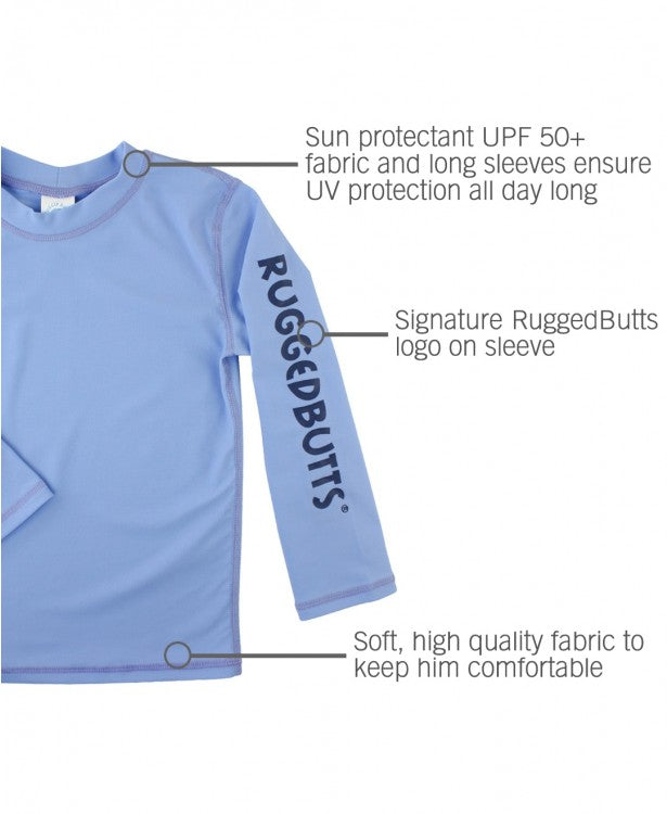 Cornflower Blue Long Sleeve Rash Guard