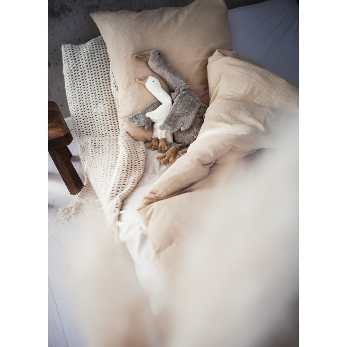 Senger Cuddly Animal Goose Grey Large