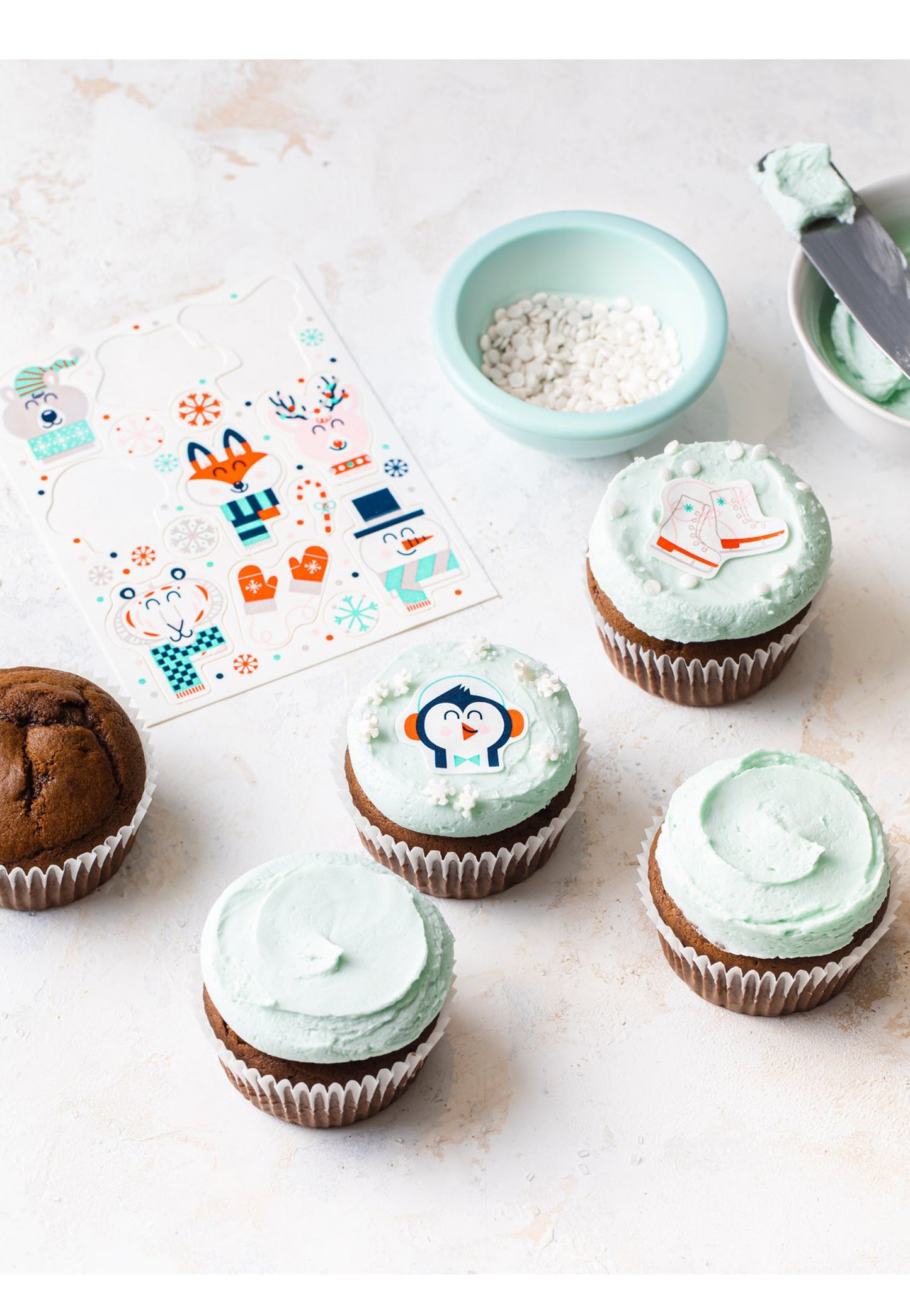 Winter Friends Edible Stickers